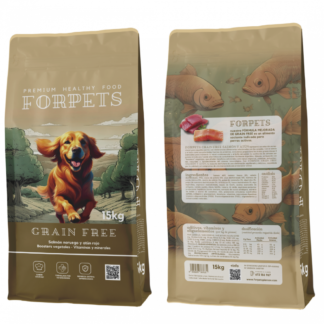 Pienso Forpets Grain Free de salmón y atún para perros adultos 15 kg